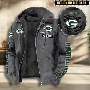 Green Bay Packers Custom Name Cotton Hoodie Jacket