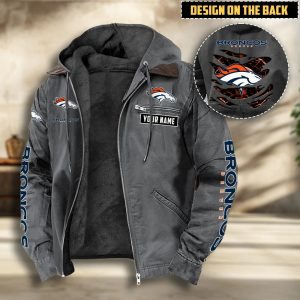 Denver Broncos Custom Name Cotton Hoodie Jacket