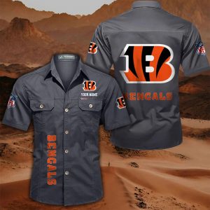 Cincinnati Bengals Custom Name Military Cargo Cotton Shirts VS01