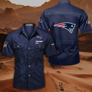 New England Patriots Custom Name Military Cargo Cotton Shirts VS01