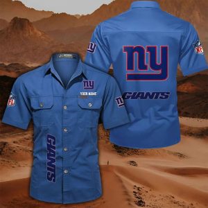 New York Giants Custom Name Military Cargo Cotton Shirts VS01