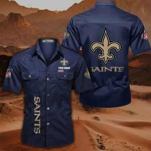 New Orleans Saints Custom Name Military Cargo Cotton Shirts VS01