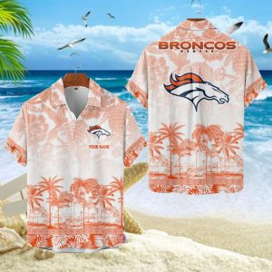 Denver Broncos Custom Name Unisex Summer Casual Hawaiian Shirts VS01