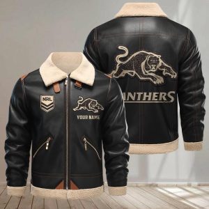 Carolina Panthers Designed Casual Winter Leather Jacket VS03