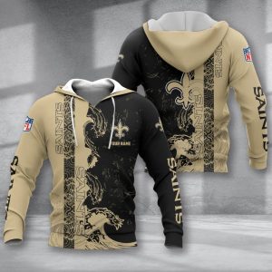 New Orleans Saints Custom Name Zipper,Hoodie, Baseball, Bomber Jacket, Tshirt, Sweatshirt, Polo Shirt VS14