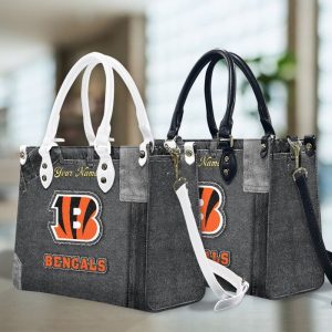 Cincinnati Bengals Custom Name Vintage Leather Handbag VS02