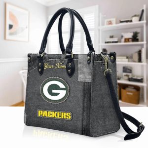 Green Bay Packers Custom Name Vintage Leather Handbag VS02