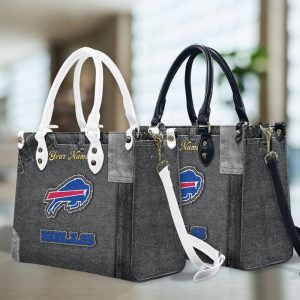 Buffalo Bills Custom Name Vintage Leather Handbag VS02