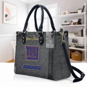 New York Giants Custom Name Vintage Leather Handbag VS04