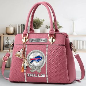 Buffalo Bills Custom Name Classic Leather Handbag VS04