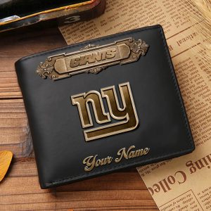 New York Giants Custom Name Casual Leather Wallet VS02