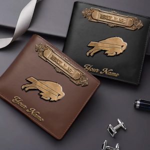 Buffalo Bills Custom Name Casual Leather Wallet VS02