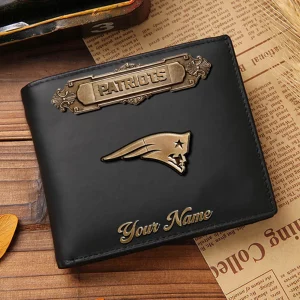 New England Patriots Custom Name Casual Leather Wallet VS02