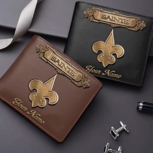 New Orleans Saints Custom Name Casual Leather Wallet VS02