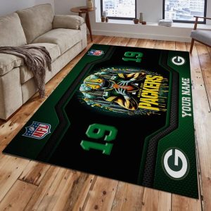 Green Bay Packers Custom Name Welcome Personalized Floormat VS05
