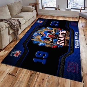 New York Giants Custom Name Welcome Personalized Floormat VS01