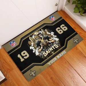 New Orleans Saints Welcome Personalized Doormat VS02
