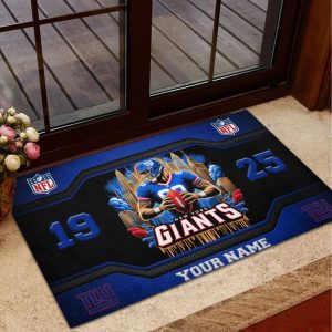 New York Giants Custom Name Welcome Personalized Doormat VS02