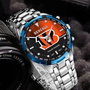 Cincinnati Bengals Custom Name Elegant Fashion Design Watch VS02