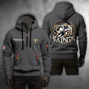 New Orleans Saints Custom Name High Quality Thick Hoodie VS14