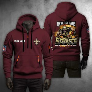 New Orleans Saints Custom Name High Quality Thick Hoodie VS13