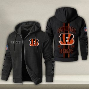Cincinnati Bengals Custom Name High Quality Zip Hoodie VS03