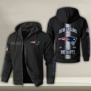 New England Patriots Custom Name High Quality Zip Hoodie VS03