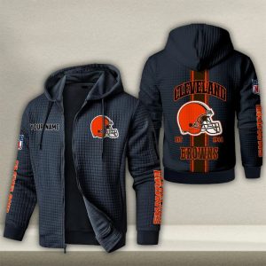 Cleveland Browns Custom Name High Quality Zip Hoodie VS03