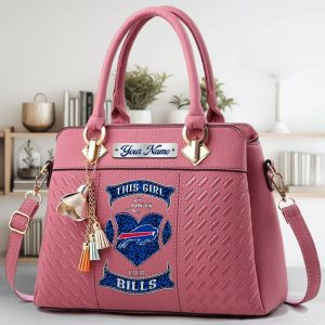 Buffalo Bills Custom Name Classic Leather Handbag VS02