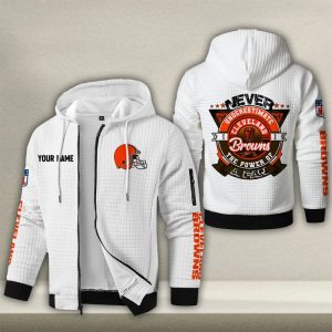 Cleveland Browns Custom Name High Quality Zip Hoodie VS02