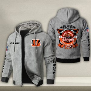 Cincinnati Bengals Custom Name High Quality Zip Hoodie VS02