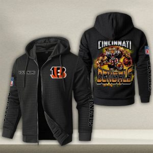 Cincinnati Bengals Custom Name High Quality Zip Hoodie VS01