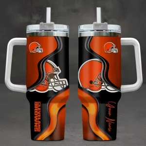 Cleveland Browns Custom Name40oz Tumbler VS01
