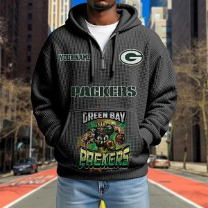 Green Bay Packers Custom Name High Quality Thick Hoodie VS12