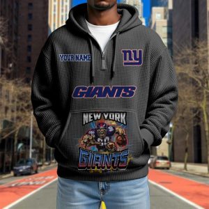 New York Giants Custom Name High Quality Thick Hoodie VS11
