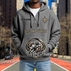 New Orleans Saints Custom Name High Quality Thick Hoodie VS11