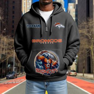 Denver Broncos Custom Name High Quality Thick Hoodie VS14