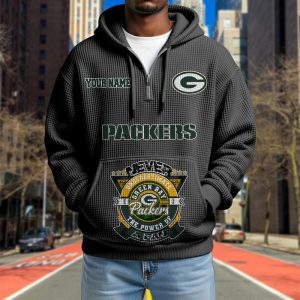 Green Bay Packers Custom Name High Quality Thick Hoodie VS11