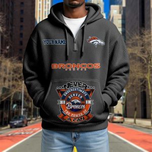 Denver Broncos Custom Name High Quality Thick Hoodie VS13