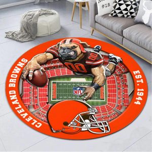 Cleveland Browns Welcome Personalized Round Rug VS01
