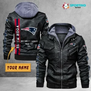 New England Patriots Custom Name Designed Casual Winter Leather Jacket VS06