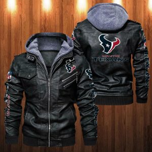 Houston Texans Custom Name Designed Casual Winter Leather Jacket VS07