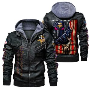 Minnesota Vikings Designed Casual Winter Leather Jacket VS02