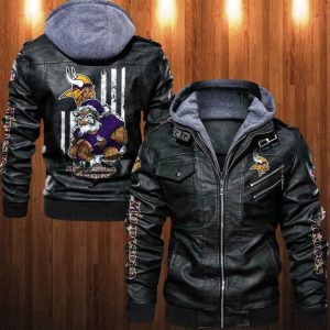 Minnesota Vikings Designed Casual Winter Leather Jacket VS03