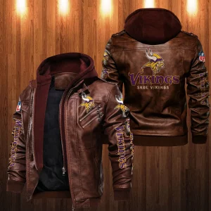Minnesota Vikings Designed Casual Winter Leather Jacket VS04