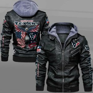 Houston Texans Custom Name Designed Casual Winter Leather Jacket VS05