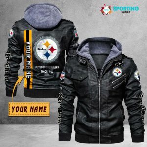 Pittsburgh Steelers Custom Name Designed Casual Winter Leather Jacket VS02