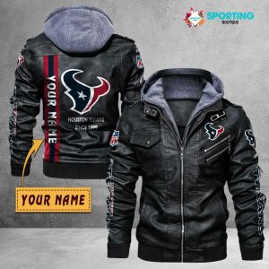 Houston Texans Custom Name Designed Casual Winter Leather Jacket VS03