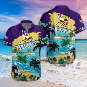 Minnesota Vikings Unisex Summer Casual Hawaiian Shirts VS02