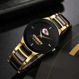 Kansas City Chiefs Custom Name Casual Fashion Design Men Quartz Watch VS50B
